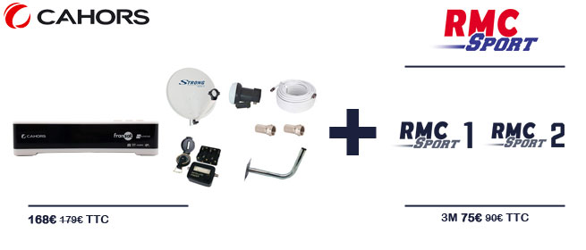 3 Months Access To Rmc Sport Via Eutelsat With Complet Satellite Kit Fransat