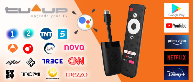 Galerie 1 TVup Premium 12 mois et Dongle Q Android TV 4K 